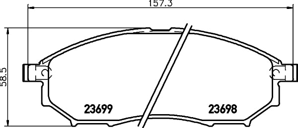 NF PARTS Комплект тормозных колодок, дисковый тормоз NF0699043